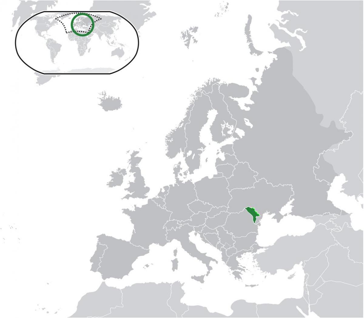La moldavie emplacement sur la carte du monde